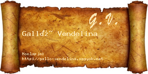 Galló Vendelina névjegykártya